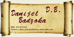 Danijel Badžoka vizit kartica